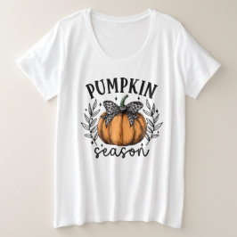 Herfst Coquette Pumpkin Seizoen Grote Maat T-shirt