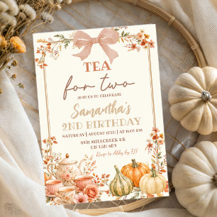 Herfst Coquette Thee Voor Twee Tweede Verjaardag Kaart