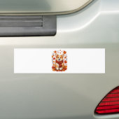 Herfst Corgi Hond Knus Bumpersticker (Op auto)