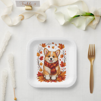 Herfst Corgi Hond Knus Papieren Bordje