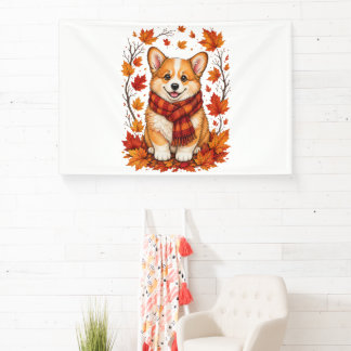 Herfst Corgi Hond Knus Spandoek