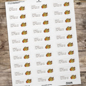 Herfst Cornucopia Elegant Waterverf Land Etiket