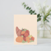 Herfst Cornucopia Feestdagenkaart (Staand voorkant)