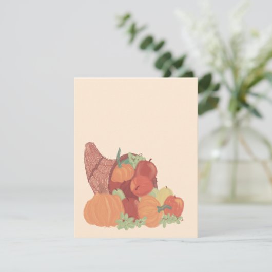 Herfst Cornucopia Feestdagenkaart (Staand voorkant)