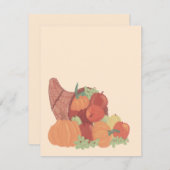 Herfst Cornucopia Feestdagenkaart (Voorkant / Achterkant)