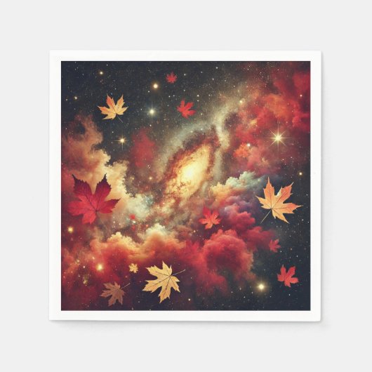 Herfst Cosmic Cloudy Nebula Découpage Napkins Servet (Voorkant)