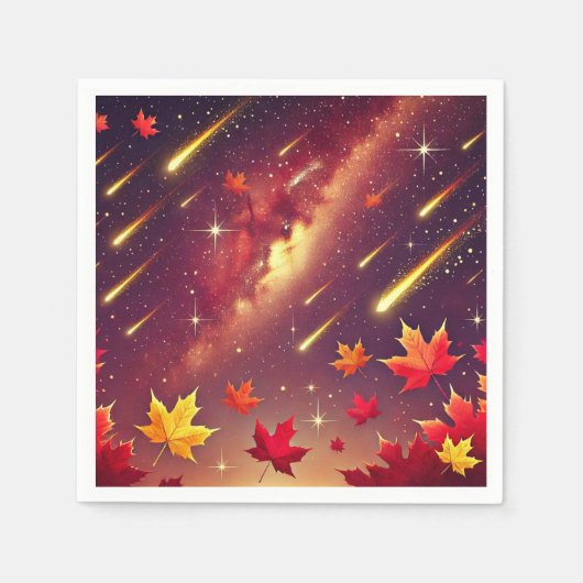 Herfst Cosmic Meteor Shower Decoupage Servetten (Voorkant)