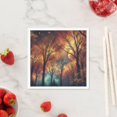 Herfst Cosmic Twilight Forest Découpage Napkins Servet (Insitu)
