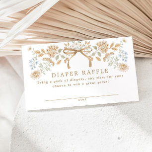 Herfst Cottage Baby Shower Luier Raffle Informatiekaartje