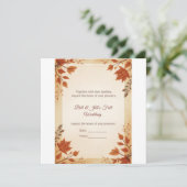 Herfst Cottage Bruiloft Save The Date (Staand voorkant)