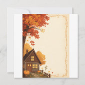 Herfst Cottage Bruiloft Save The Date (Achterkant)