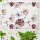 Herfst Cottage Gold Burgandy Herfst Floral Theedoek (Gevouwen)