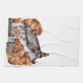 Herfst Cottage Oranje Brown Home Theedoek (Horizontaal)