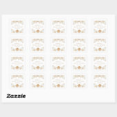Herfst Cottage Pompoen Bruiloft Feest Vierkante Sticker (Vel)