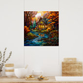 Herfst Cottage Poster (Keuken)