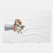 Herfst Cottage Taupe Mum Copper Floral Theedoek (Horizontaal)