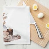 Herfst Cottage Taupe Pampas Floral Theedoek (Quarter Fold)