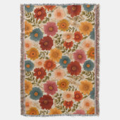 Herfst Cottagecore Bloemen Deken (Voorkant Verticaal)