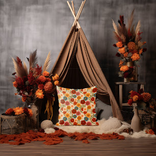 Herfst Cottagecore Bloemen Kussen