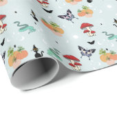 Herfst Cottaggecore Halloween Esthetisch Cadeaupapier (Rol Hoek)