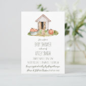 Herfst Cottcore Chicken Coop Garden Baby shower Kaart (Staand voorkant)