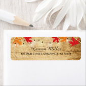 Herfst Country Lights adreslabel klein formaat Etiket (Insitu)