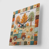 Herfst Country Rustieke pick-up truck wandklok (Hoek)