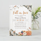 Herfst Couples Shower Invitation - Herfst in liefd Kaart (Staand voorkant)