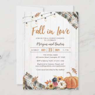 Herfst Couples Shower Invitation - Herfst in liefd Kaart