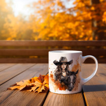 Herfst Cowgirl Koffiemok