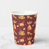 herfst Cozy Pumpkin-pice Paper Cups Papieren Bekers (Links)