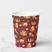 herfst Cozy Pumpkin-pice Paper Cups Papieren Bekers (Voorkant)