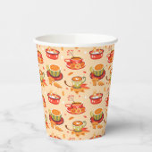 herfst Cozy Pumpkin-pice Paper Cups Papieren Bekers (Links)