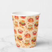 herfst Cozy Pumpkin-pice Paper Cups Papieren Bekers (Voorkant)