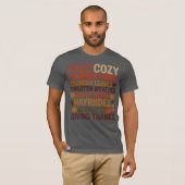 Herfst Cozy Pumpkin Spice Autumn T-shirt (Voorkant volledig)