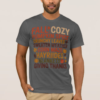 Herfst Cozy Pumpkin Spice Autumn T-shirt