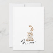 Herfst Cradle Winter Girl Baby shower Kaart (Achterkant)