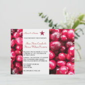 Herfst Cranberries Weddenschap Kaart (Staand voorkant)