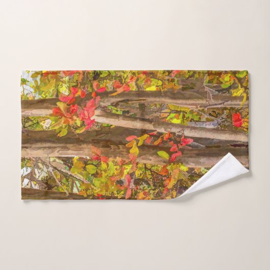 Herfst Crape Myrtle Trees Bad Handdoek (Handdoek)