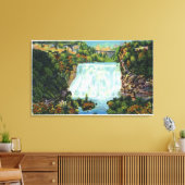 Herfst Creek Gorge Uitzicht, Ithaca Herfst Scene Canvas Afdruk (Insitu (Woonkamer))