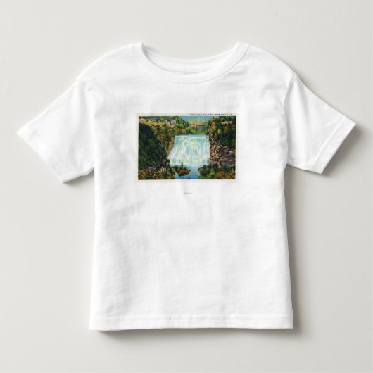 Herfst Creek Gorge Uitzicht, Ithaca Herfst Scene Kinder Shirts (Voorkant)