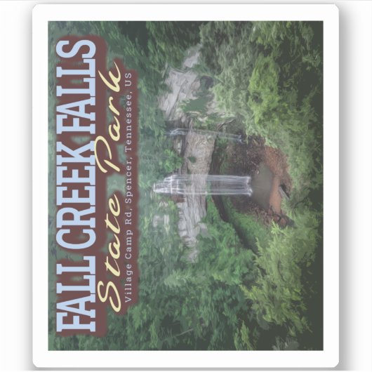 HERFST CREEK HERFST STATE PARK - TENNESSEE USA STICKER (Voorkant)