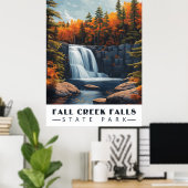 Herfst Creek Herfsten: Sereniteit in de Tennessee  Poster (Thuiskantoor)