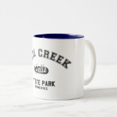 Herfst Creek Herfsten State Park Tennessee Tweekleurige Koffiemok (Voorkant rechts)