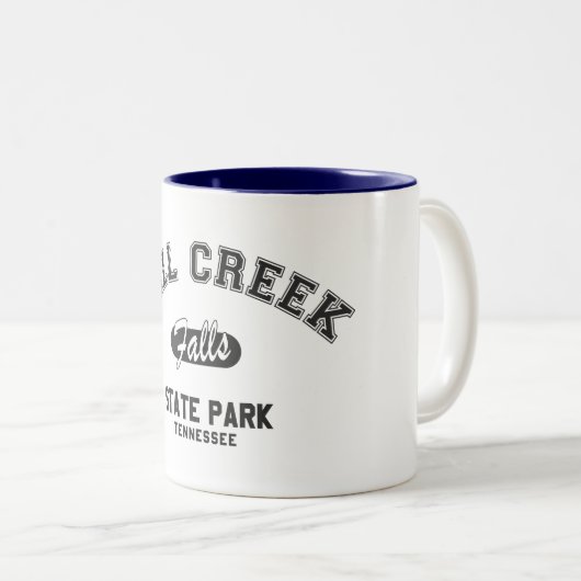 Herfst Creek Herfsten State Park Tennessee Tweekleurige Koffiemok (Voorkant rechts)