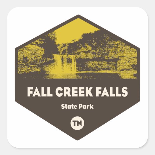 Herfst Creek Herfsten State Park Tennessee Vierkante Sticker (Voorkant)