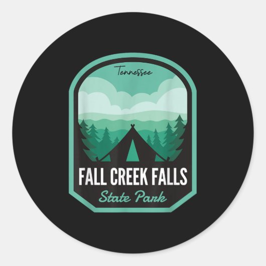 Herfst Creek Herfsten State Park TN Camping Ronde Sticker (Voorkant)