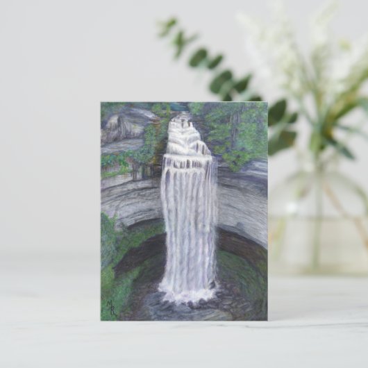 Herfst Creek Herfsten Waterval Briefkaart (Staand voorkant)