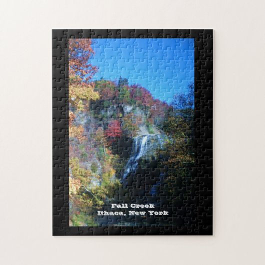 HERFST CREEK ITHACA NEW YORK LEGPUZZEL (Verticaal)