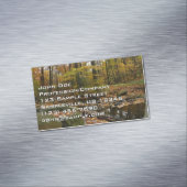 Herfst Creek met reflectie op Laurel Hill Park Magnetisch Visitekaartje (Voorbeeld)